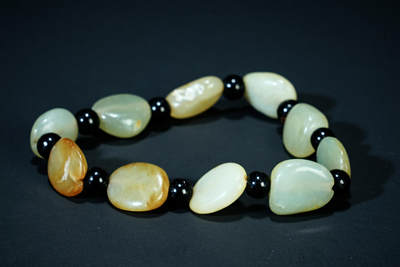 上海都达杂项专场四十七【全场包邮】  天然 和田玉籽料手串90-79