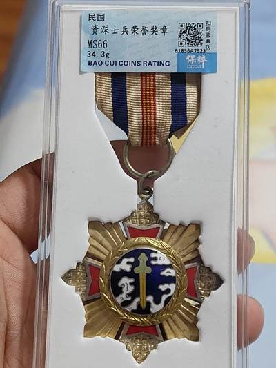 资深士兵荣誉奖章（编号：3993） ，美品，原装绶带。实价不议！ - 资深士兵荣誉奖章（编号：3993） ，美品，原装绶带。实价不议！