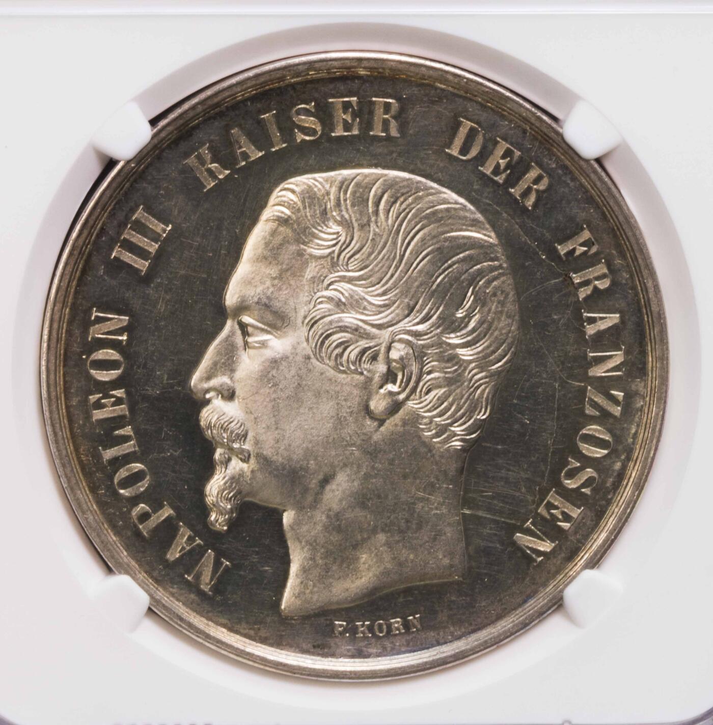 NGC-MS62 1860德国法兰克福2泰勒银样 唯一亚军