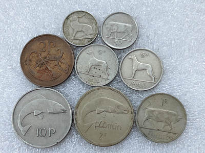 第一海外回流一元起拍收藏 散集专场  第300期 - 爱尔兰硬币 8枚