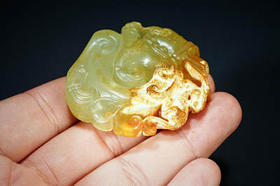 上海都达杂项专场四十七【全场包邮】  古玉玉贵人挂件90-68