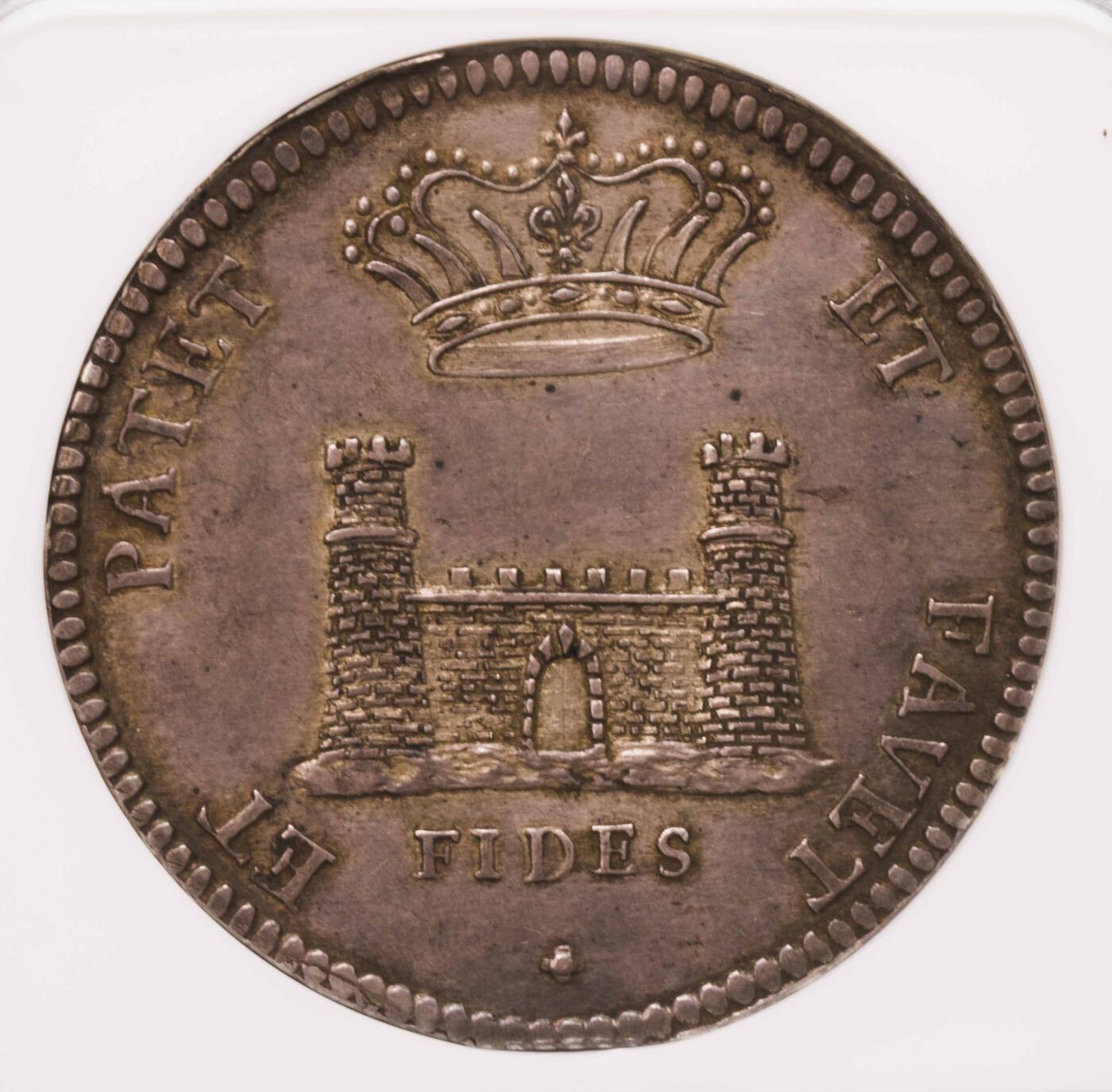 NGC-AU58 1708意大利利沃诺美第奇家族城堡司库多大银