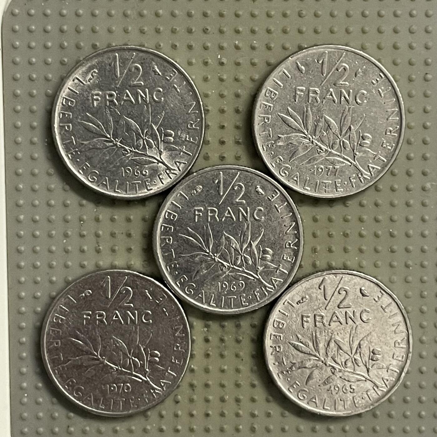 2026年第22场各国散币拍卖（总第172场） 法国1/2法郎5枚