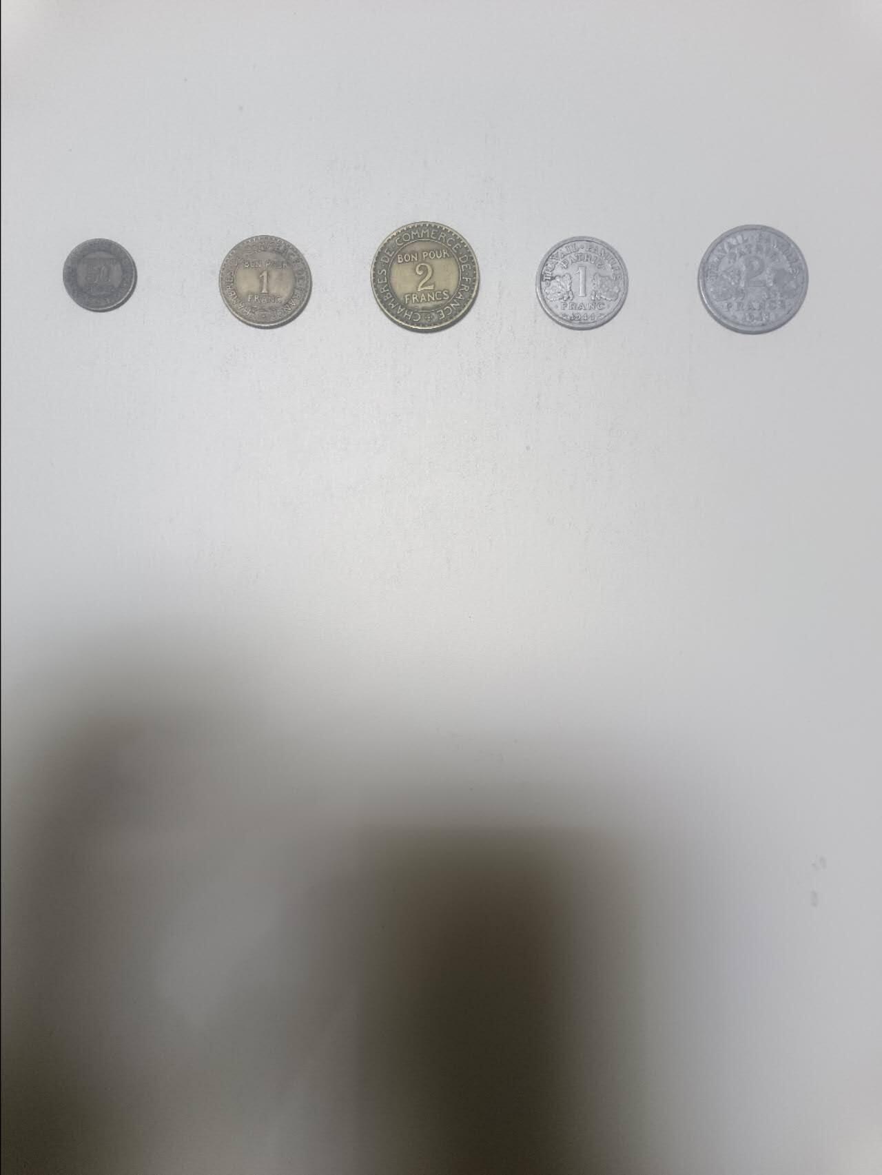 【20260206】非全新纸币和硬币第332场 法国早期5枚硬币，少见