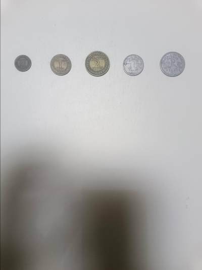 【20260206】非全新纸币和硬币第332场 - 法国早期5枚硬币，少见