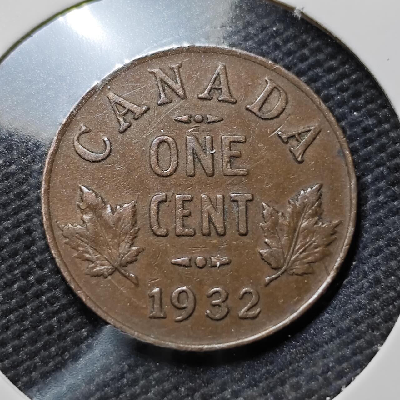 KK钱币收藏小铺  第393期  2月预留时间 周末发货  1932加拿大1分铜币