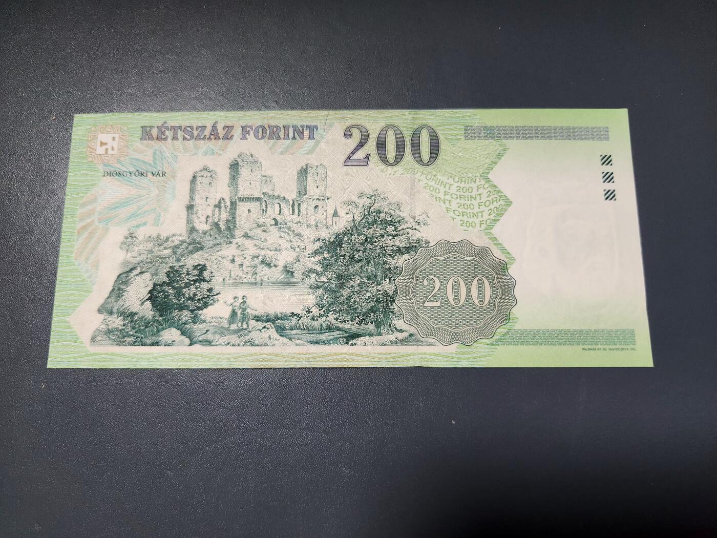 2月6号晚上8点 外国纸币自动截拍第19场 匈牙利200福林 1998年 初版 新品