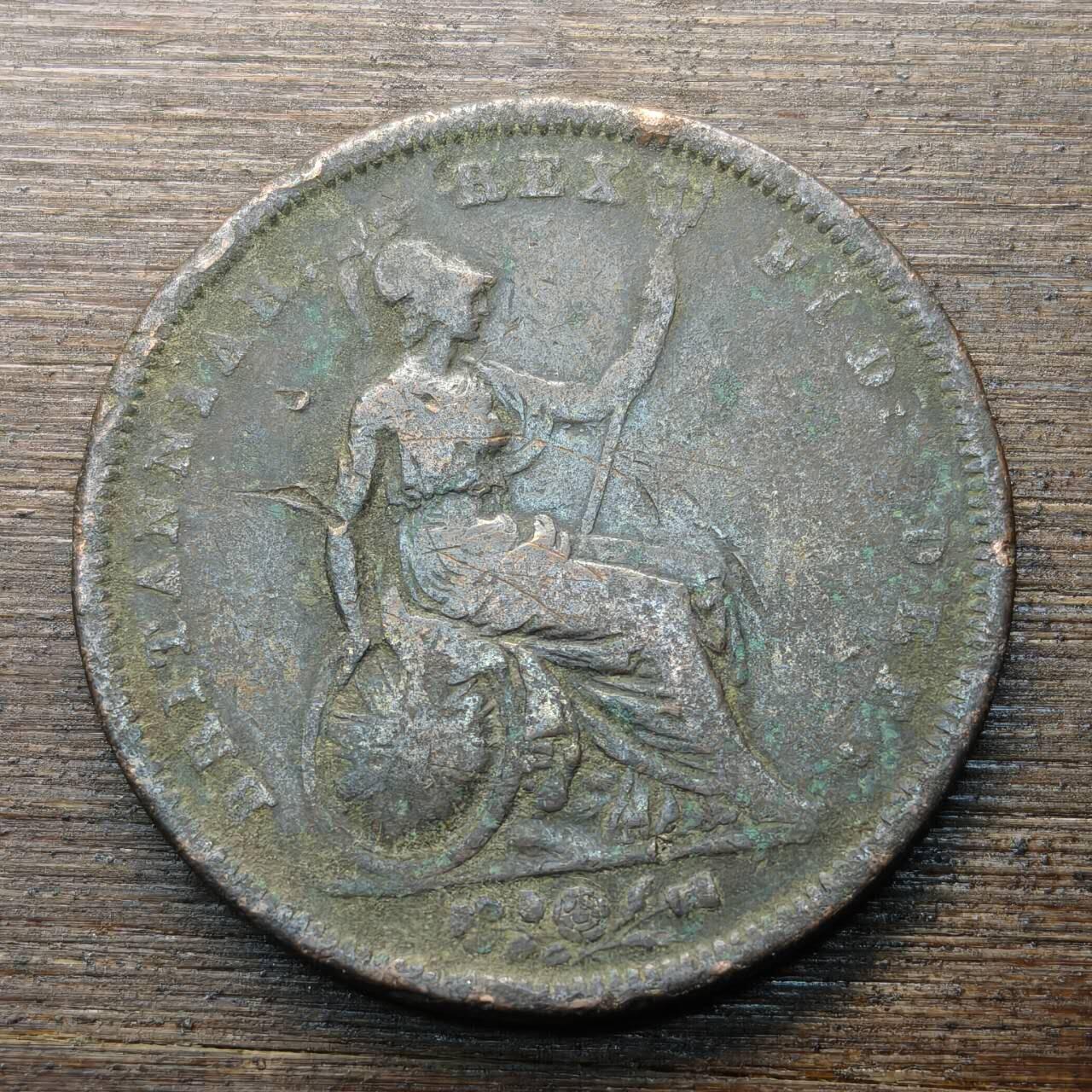 【铜匠收藏】★第146★散币专场 不寄存，30包邮。不满30元，支付5元运费。《接受代拍 代送NGC评级》 45【无寄存】英国 1826年 1法新 乔治四世