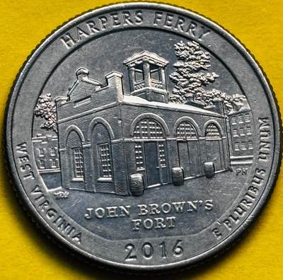 文馨钱币收藏第 293 场，春节前最后一期全部发出，将不予寄存，请悉知 - 美国“美丽国家”25美分纪念币的哈珀斯费里国家历史公园纪念币