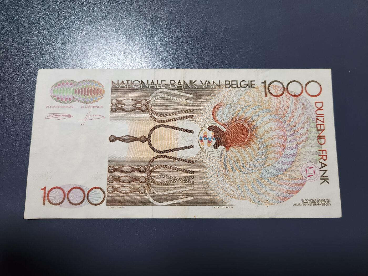 2月5号晚上8点 外国纸币自动截拍第18场 比利时1000原票