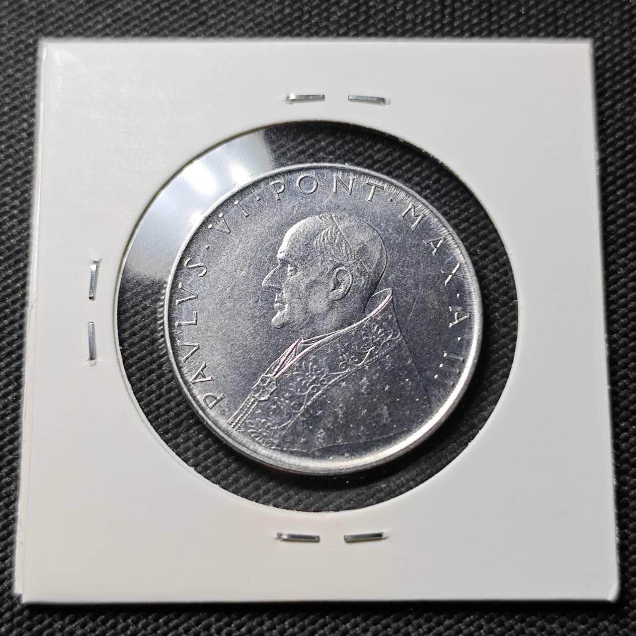 KK钱币收藏小铺  第393期  2月预留时间 周末发货  1965梵蒂冈100里拉