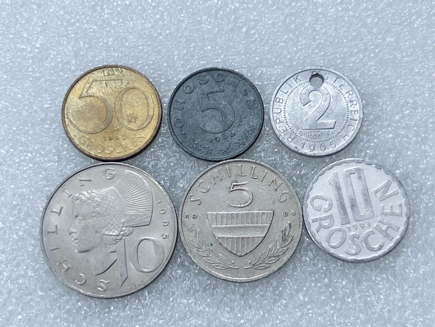 第一海外回流一元起拍收藏 散集专场  第299期 奥地利硬币 6枚