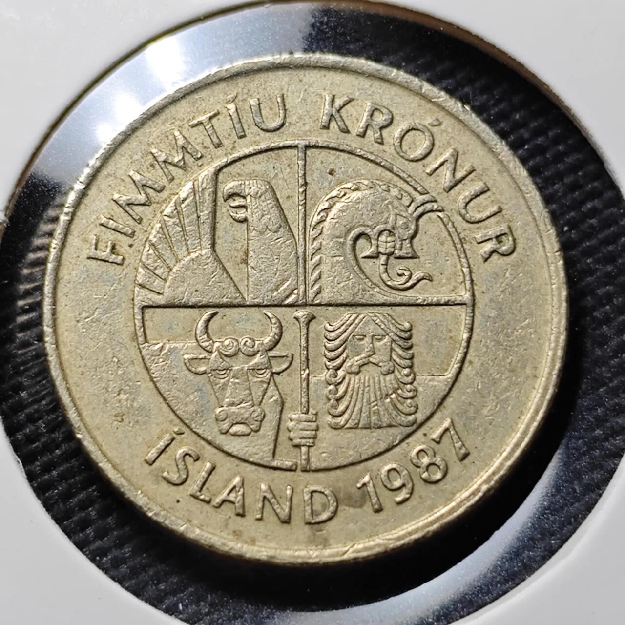 KK钱币收藏小铺  第393期  2月预留时间 周末发货  冰岛50克朗