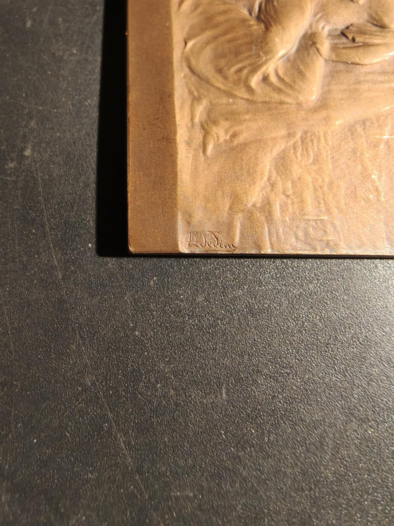 老王徽章第180期 巴黎博览会方形大铜章     尺寸39×55mm    重量54.5g