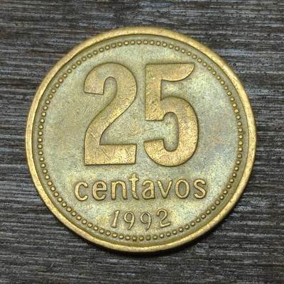 【铜匠收藏】★第146★散币专场 不寄存，30包邮。不满30元，支付5元运费。《接受代拍 代送NGC评级》 - 54【无寄存】阿根廷 1992年 25分