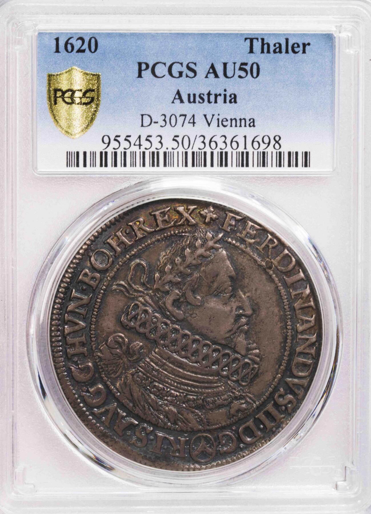 PCGS-AU50 1620神罗维也纳厂泰勒 唯一冠军分