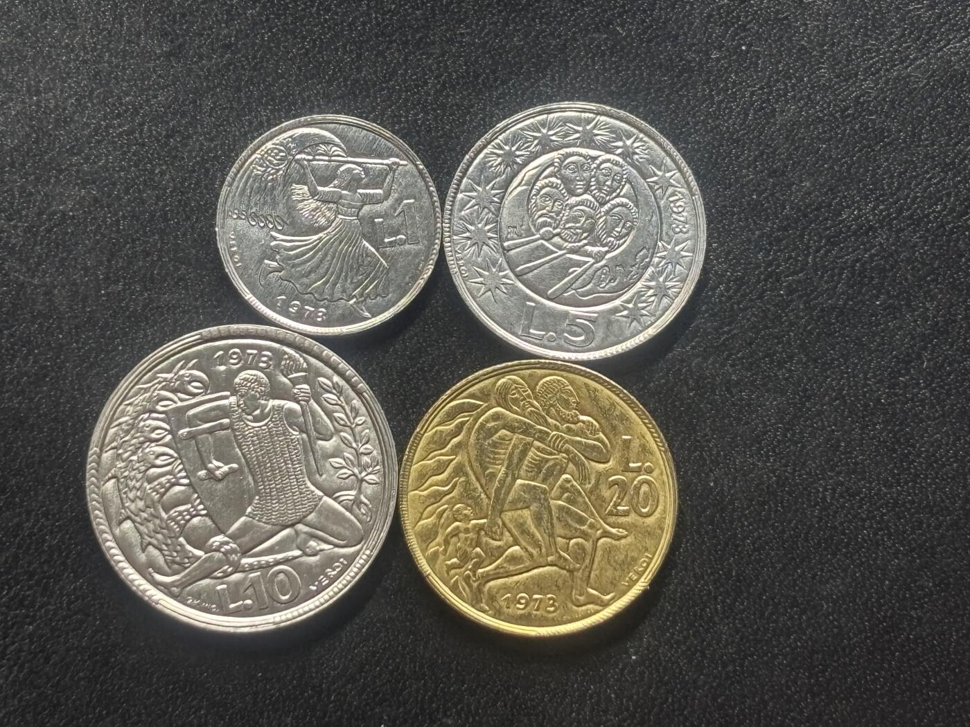 邮泉阁限时拍卖第四十一场（硬币在国外。请付邮费6元。） 圣马力诺1974年4枚