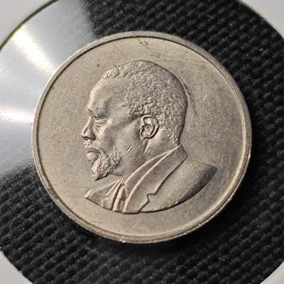 KK钱币收藏小铺  第393期  2月预留时间 周末发货 -  1966肯尼亚25分 开国头像无字版