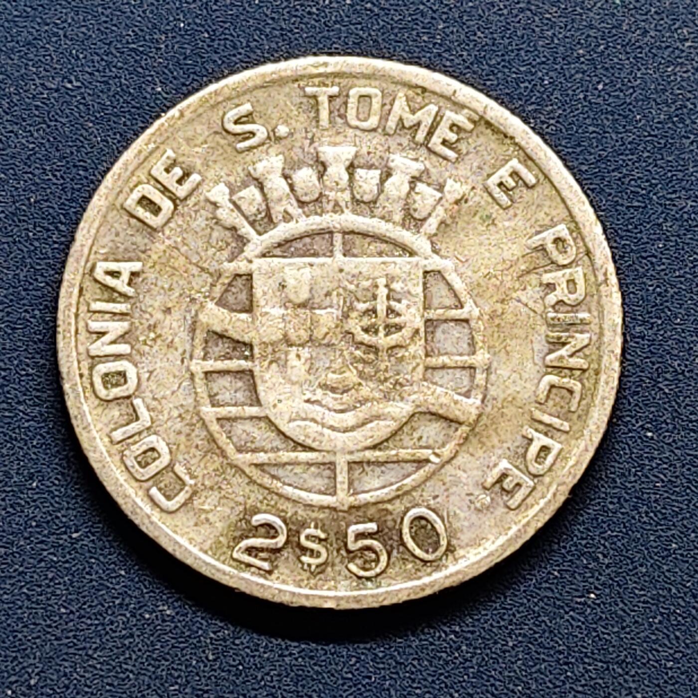 【全场包邮】纯粹捡漏拍500场-持续更新中 葡属圣多美和普林西比1939年2.5埃斯库多银币【20毫米3.5克65%】