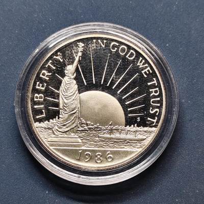 【全场包邮】纯粹捡漏拍500场-持续更新中 - 美国1986年半元自由女神100周年精制纪念币