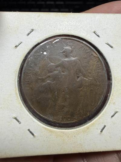 2025年集古藏今外币拍卖第二期-第4场—（总第304拍），可以寄存60天，满160元包邮。 - 1900年法国10C老铜币