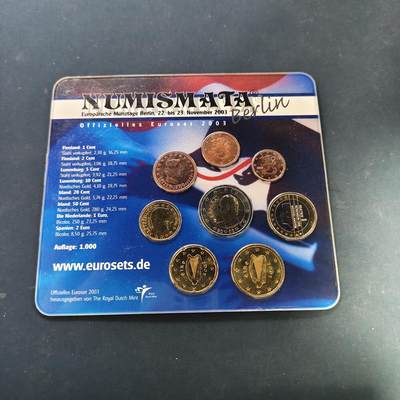 【全场包邮】纯粹捡漏拍501场-持续更新中 - 【稀少】荷兰造币厂官方封装2003年柏林币展特别纪念版混装欧元套币-量1000