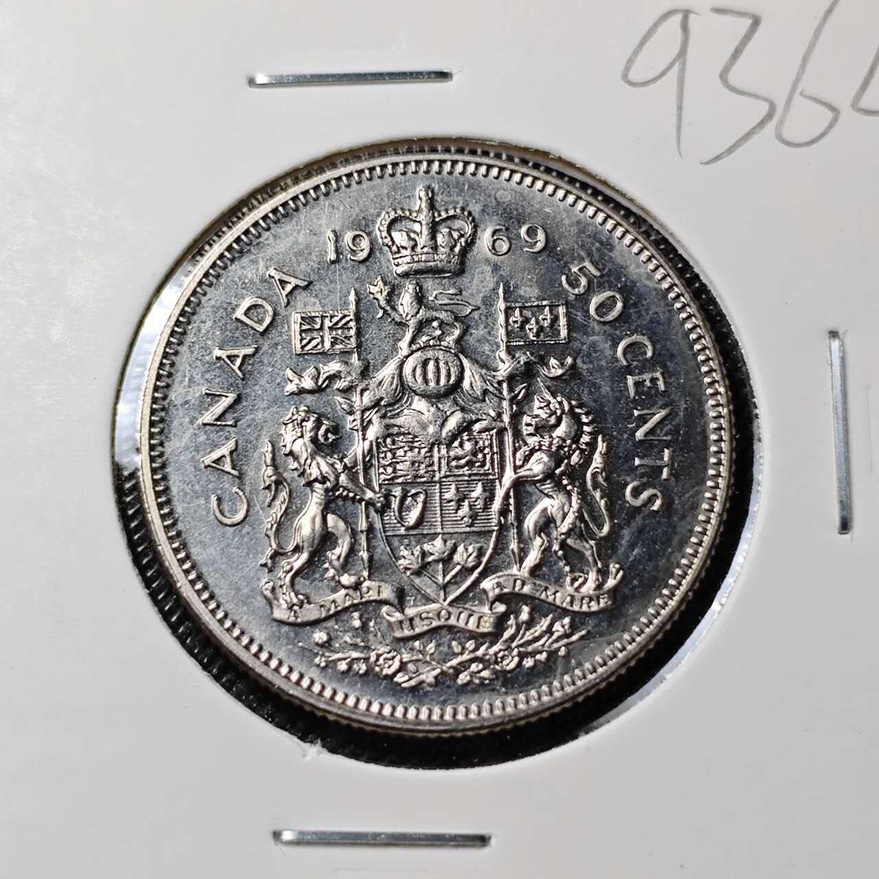 KK钱币收藏小铺  第393期  2月预留时间 周末发货  1969加拿大50分
