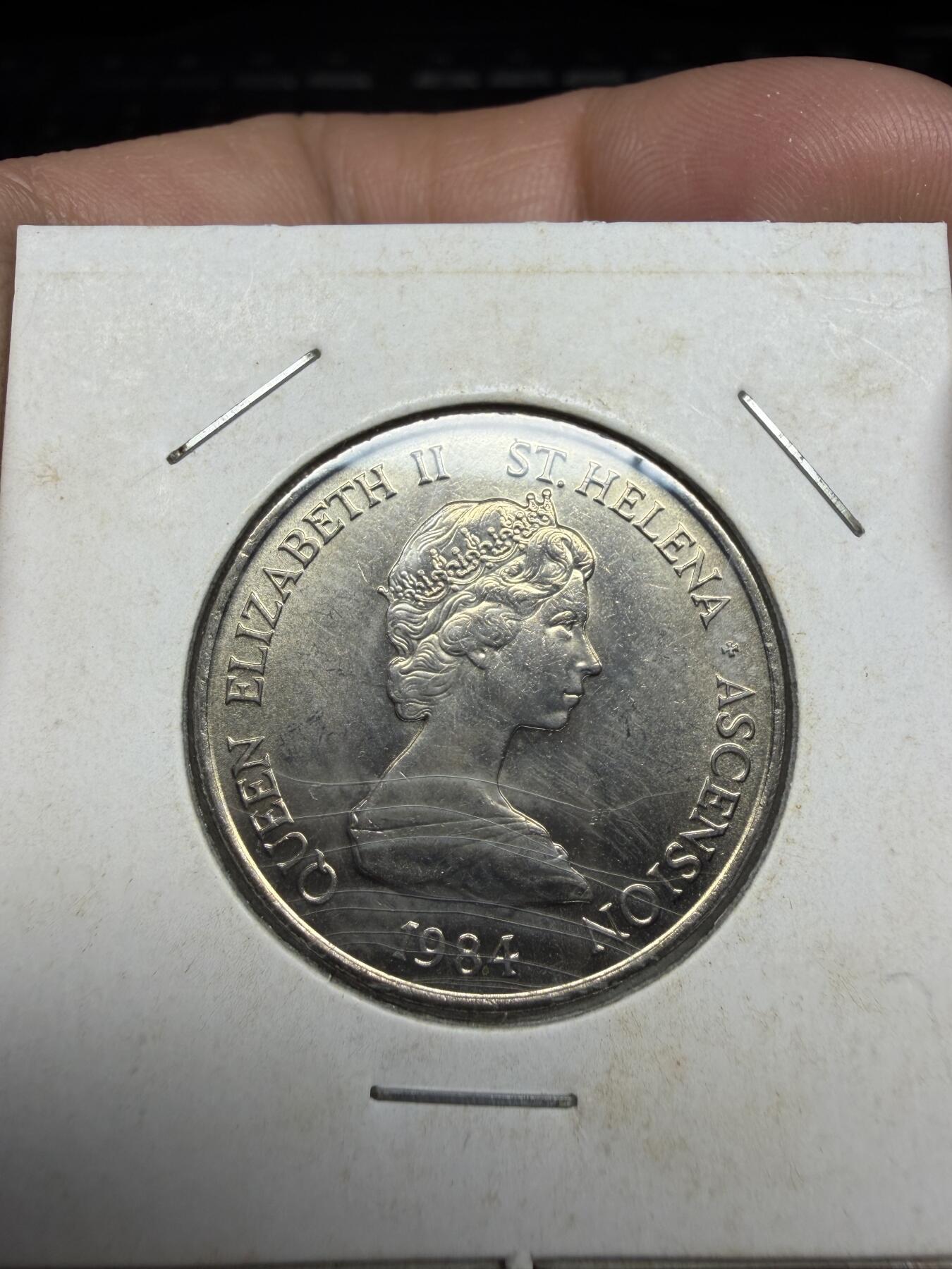 2025年集古藏今外币拍卖第二期-第4场—（总第304拍），可以寄存60天，满160元包邮。 1984年圣赫勒拿和阿森松10便士