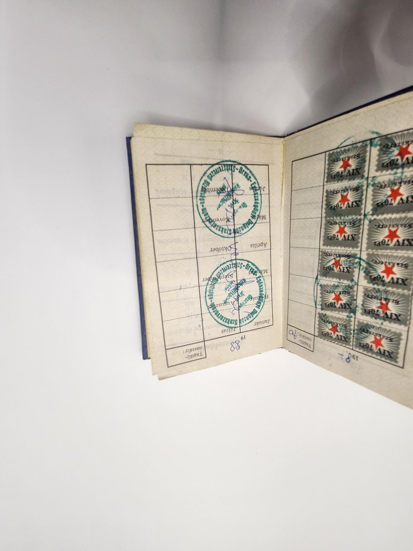 南水社第二次拍卖 匈牙利人民共和国工会会员证书＊2