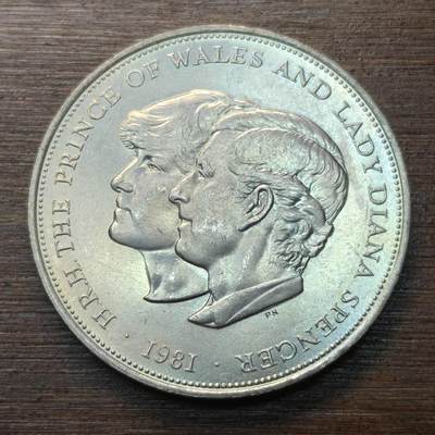 【铜匠收藏】★第146★散币专场 不寄存，30包邮。不满30元，支付5元运费。《接受代拍 代送NGC评级》 - 5【无寄存】戴安娜和查尔斯 英国1克朗币 1981年 皇家婚礼纪念币