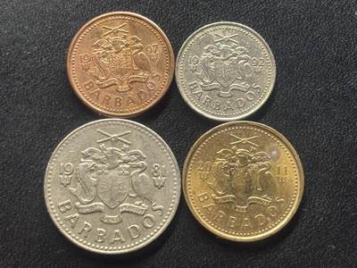 邮泉阁限时拍卖第四十一场（硬币在国外。请付邮费6元。） - 巴巴多斯4枚