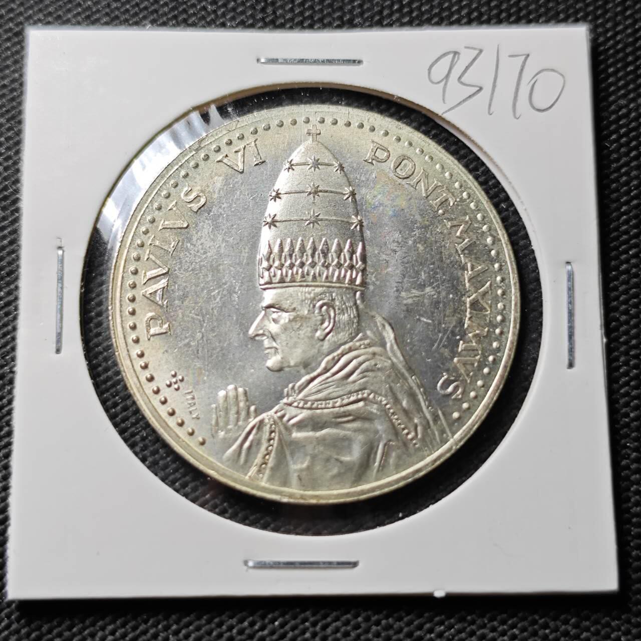 KK钱币收藏小铺  第393期  2月预留时间 周末发货  梵蒂冈镀银章