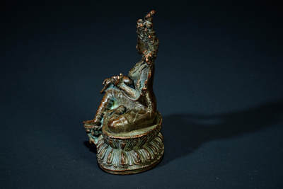 上海都达杂项专场四十七【全场包邮】  尼泊尔铜绿度母佛造像90-73