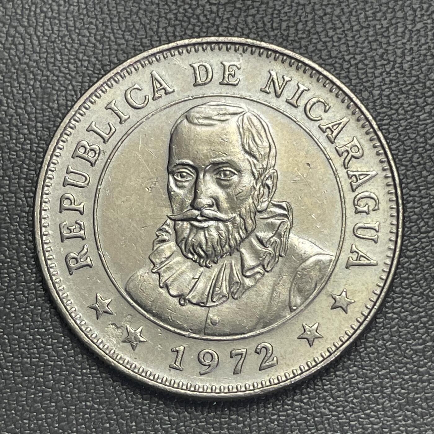 回流0207 尼加拉瓜1972年1科多巴 西班牙探险家吉尔·冈萨雷斯·德·阿维拉