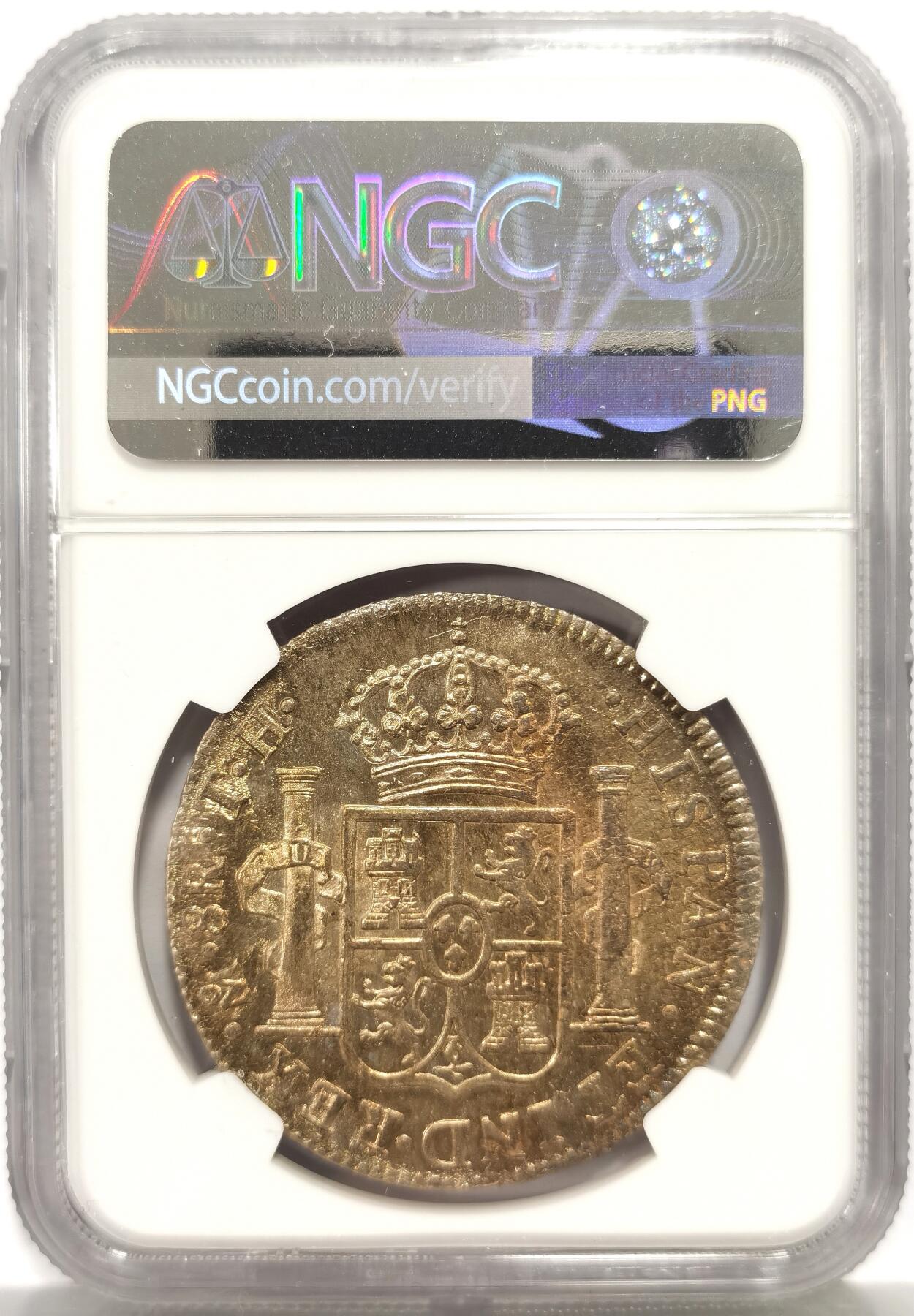 博洋堂“心向春光”2月精品大拍专场暨第160期（全场包邮） NGC MS63 西属墨西哥1809年MO TH费迪南七世军装双柱8R，该品种63就是一道坎，极品收藏级珍品