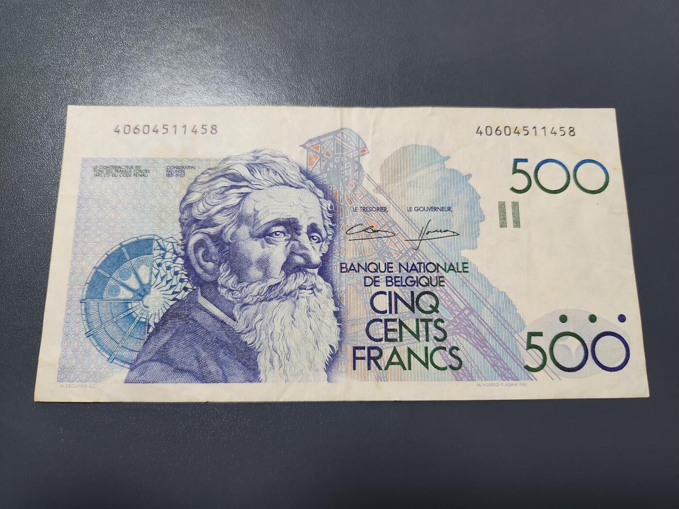 2月5号晚上8点 外国纸币自动截拍第18场 比利时500原票