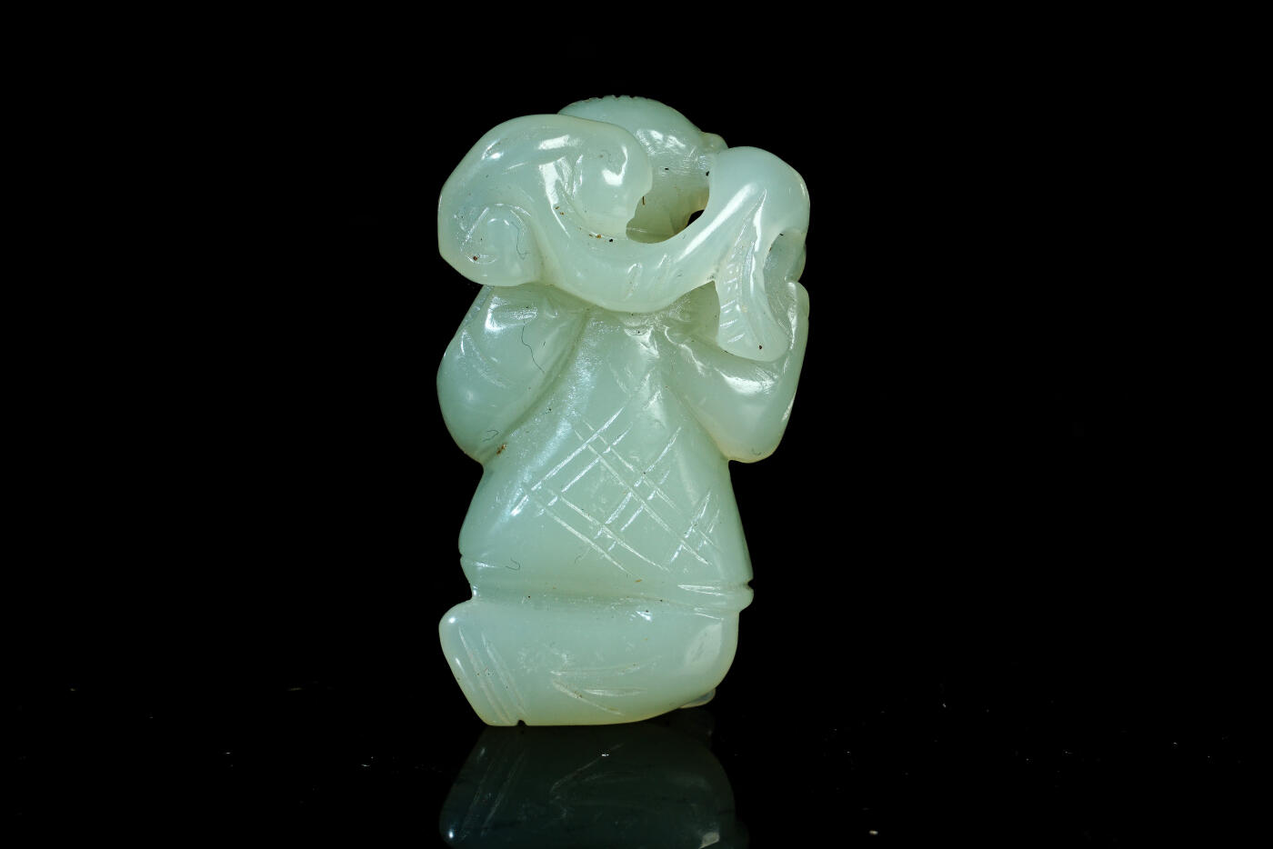 上海都达杂项专场二十一（全场包邮） 和田玉雕小童子摆件90-80