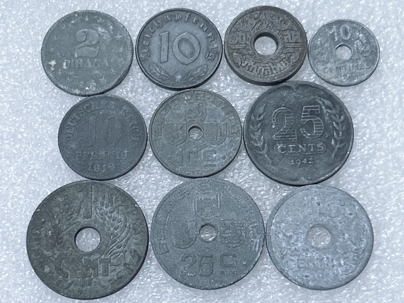 第一海外回流一元起拍收藏 散集专场  第301期 锌币一组 10枚