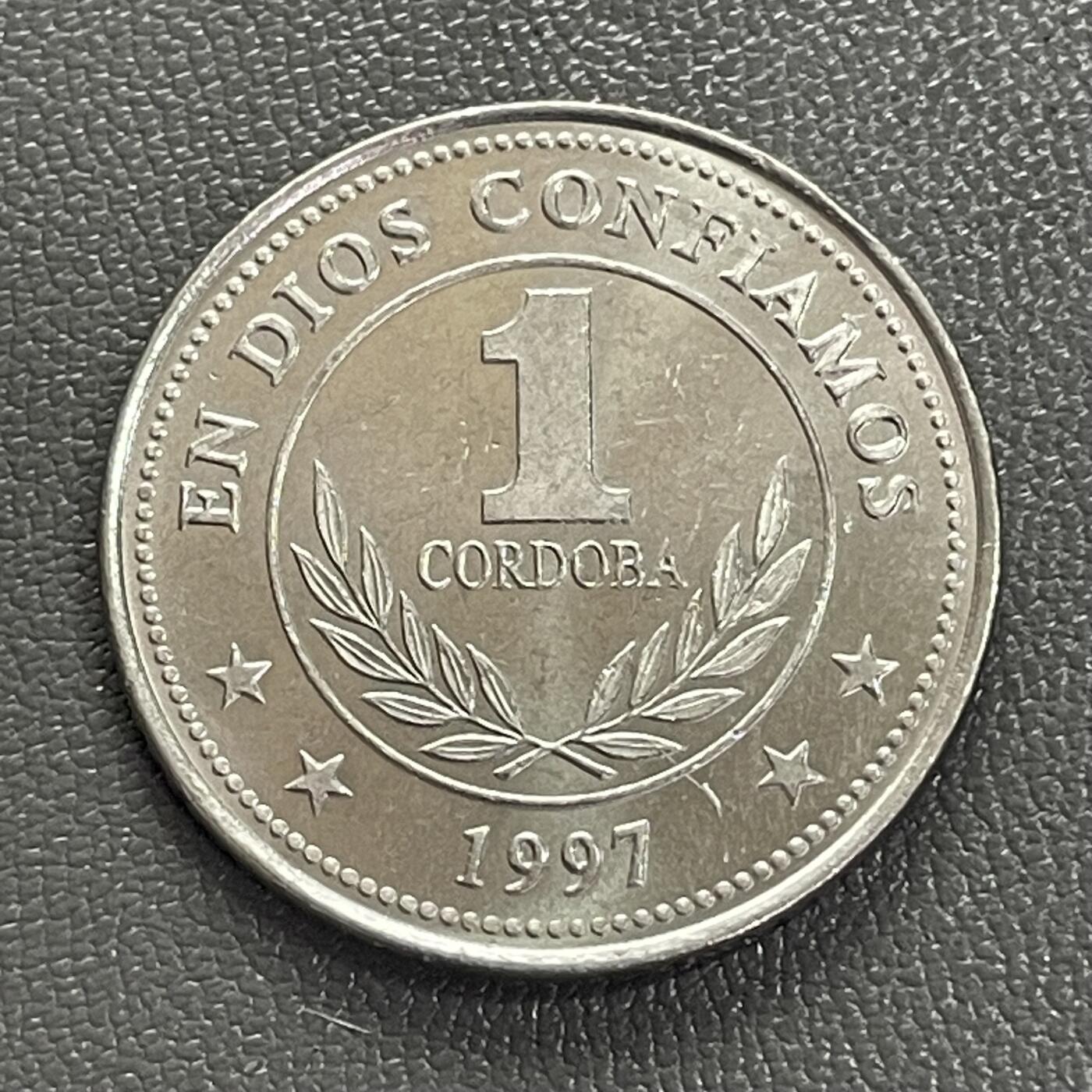 回流0207 全新 尼加拉瓜1997年1科多巴 三角徽