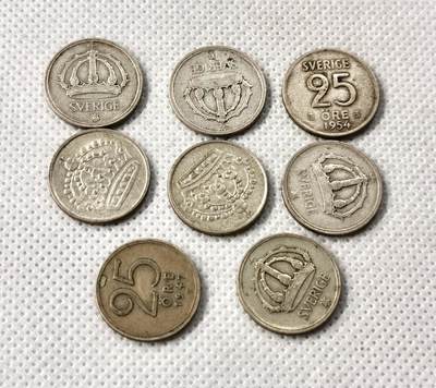 甄臻铺-世界币章拍卖（第49期）精品场拍品征集中，送拍享返佣金等优惠多多 - 8枚瑞典25欧尔小银币