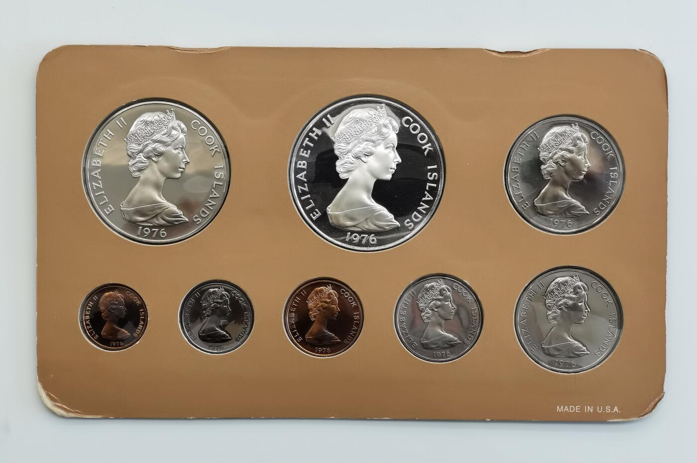 博洋堂“心向春光”2月精品大拍专场暨第160期（全场包邮） 英属库克群岛1976年8枚精制套币，原盒装