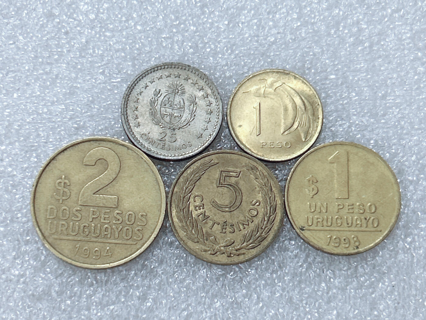 第一海外回流一元起拍收藏 散集专场  第301期 乌拉圭硬币 5枚