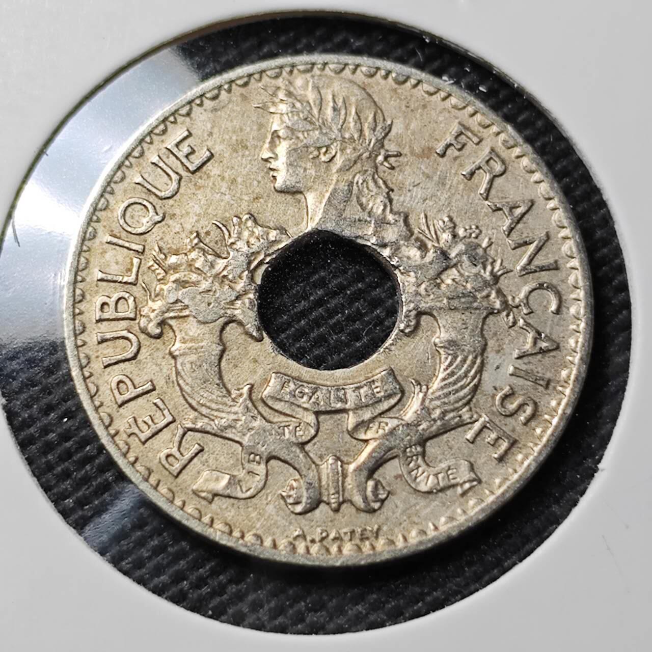 KK钱币收藏小铺  第393期  2月预留时间 周末发货  1939法属印支5分镍币