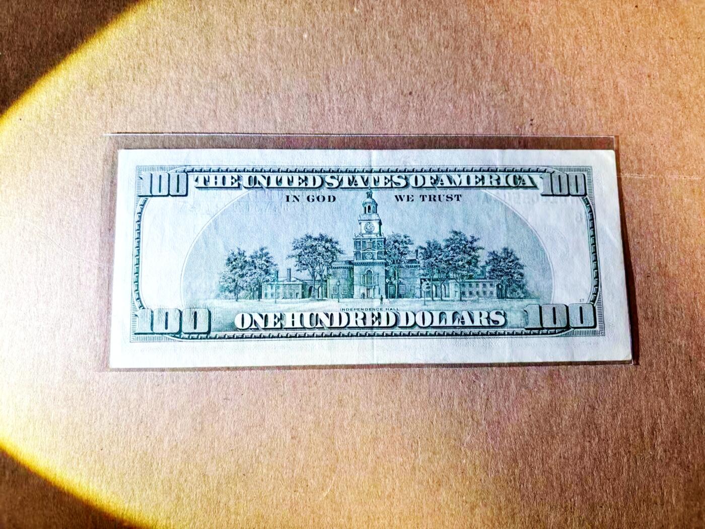 【Blue Auction】世界纸币精拍第783期——18级TOP拍卖/信誉/品质/专业/高效💫 美国 2003年100美金 品相如图