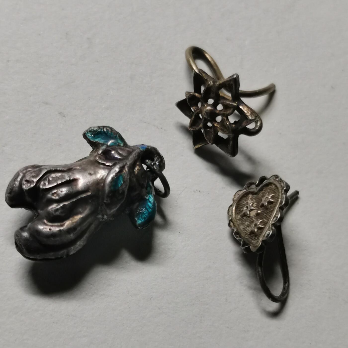 杂件专场99期 清末民国老银耳环