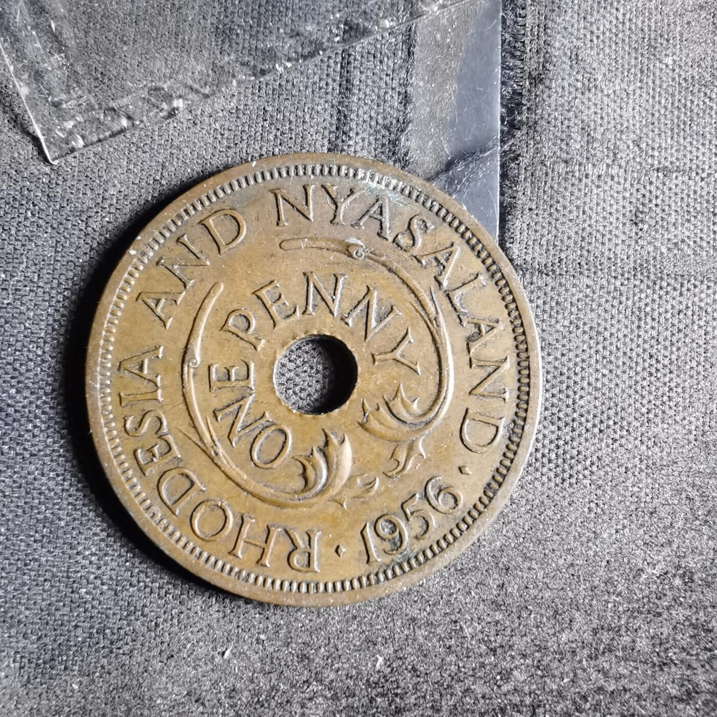 沼泽如烟--第987场 罗得西亚和尼亚萨兰 1956年 1便士 大象 硬币
