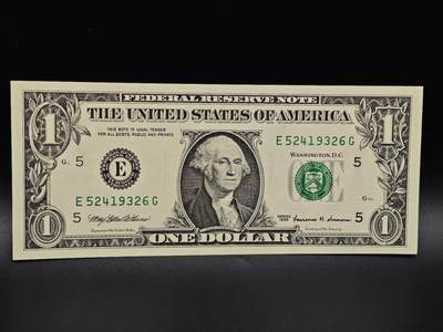 【淘币小摊】实时拍第八百六十五拍   纸币场    年前最后一周之前预留预留8号9号全部发出请更换最新收货地址不方便收货的请勿参拍或者顺丰到付 - 美国一美元纸币