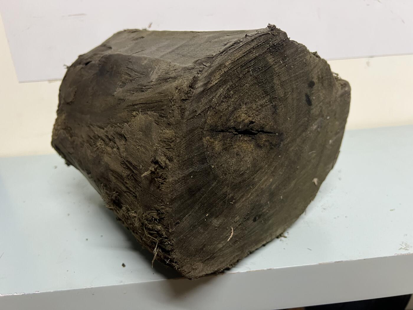 零元拍：满金丝祖母绿级别 阴沉木 金丝楠墩子老料 做凳子 做茶台  满肉满金丝 果香满满 尺寸：23.5/22/23CM。8.5公斤。