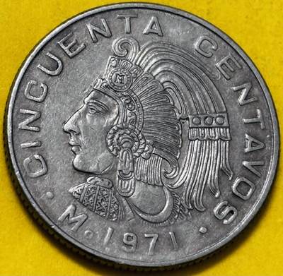 文馨钱币收藏第 293 场，春节前最后一期全部发出，将不予寄存，请悉知 - 1971 年墨西哥印第安人 50 分