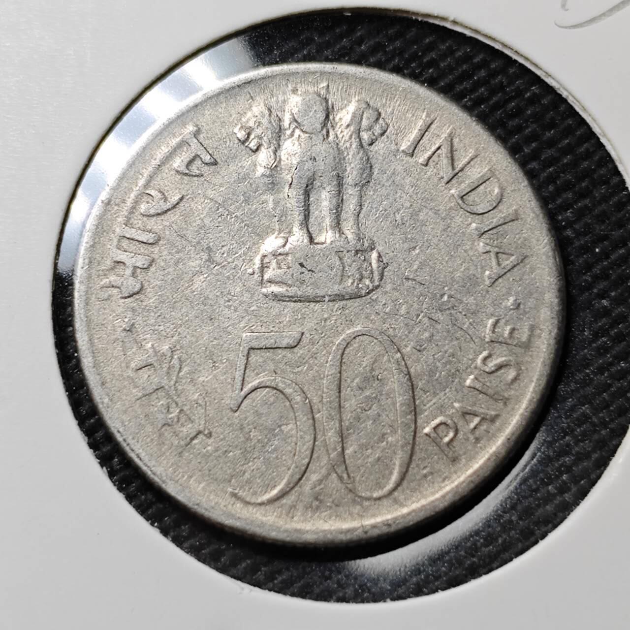 KK钱币收藏小铺  第393期  2月预留时间 周末发货  印度50派沙纪念币